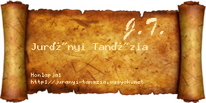 Jurányi Tanázia névjegykártya